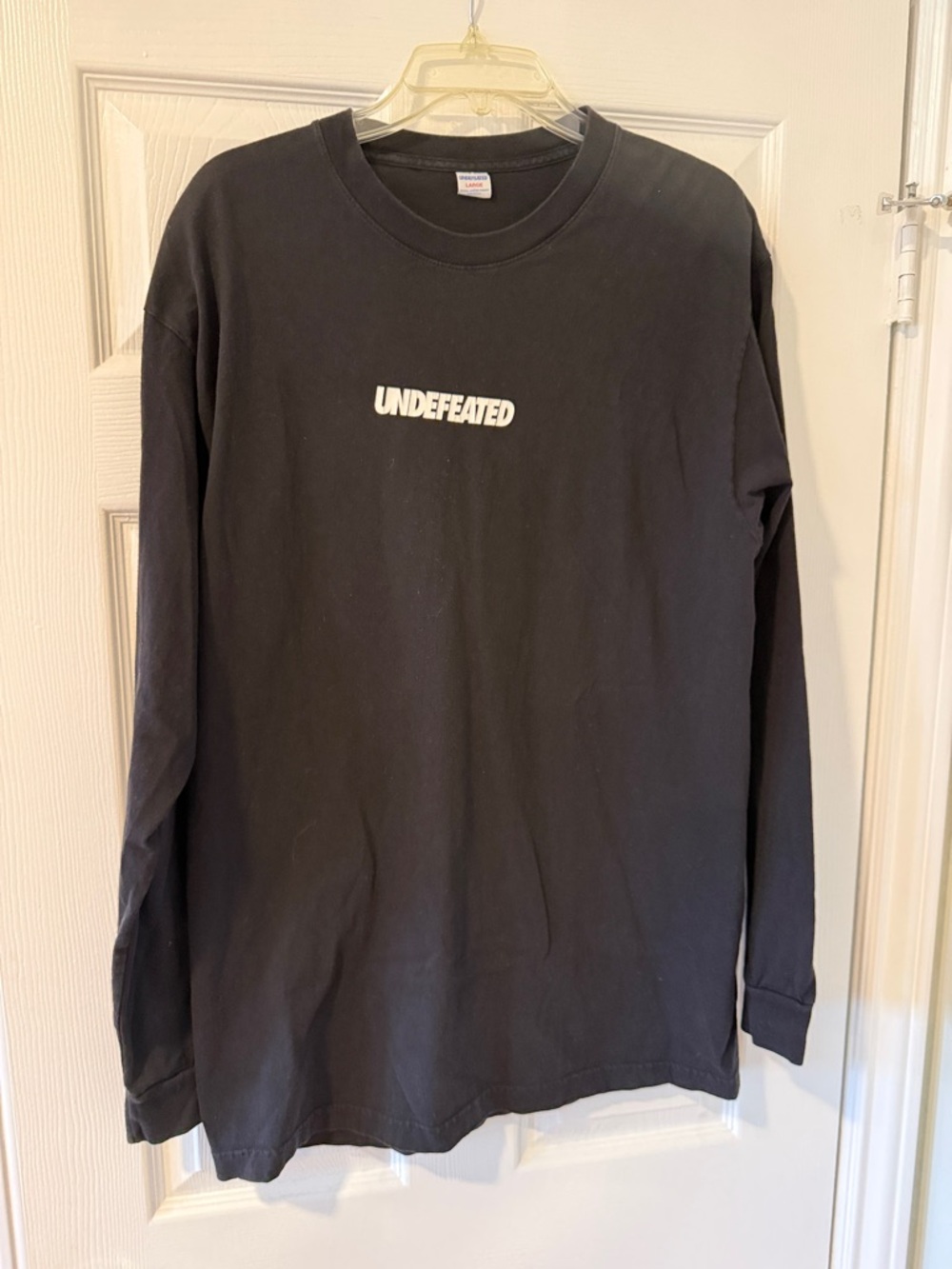 Undefeated Black Long Sleeve Tee with White Logo